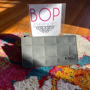 Mad Style gray faux suede Ladies wristlet